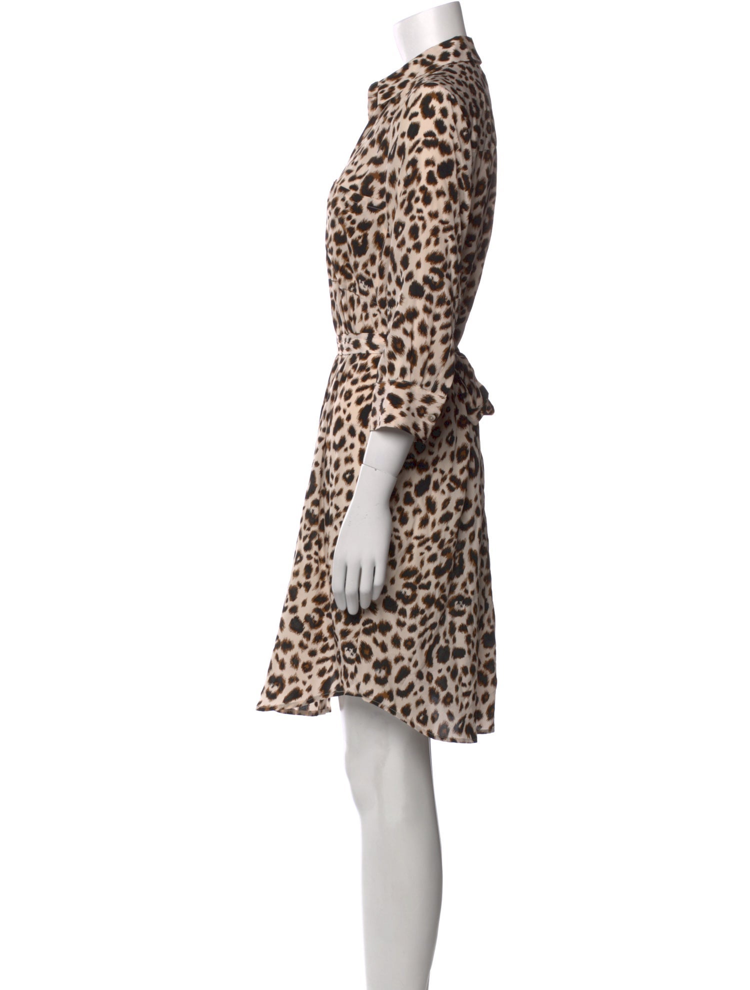 L'Agence Silk Knee-Length Dress