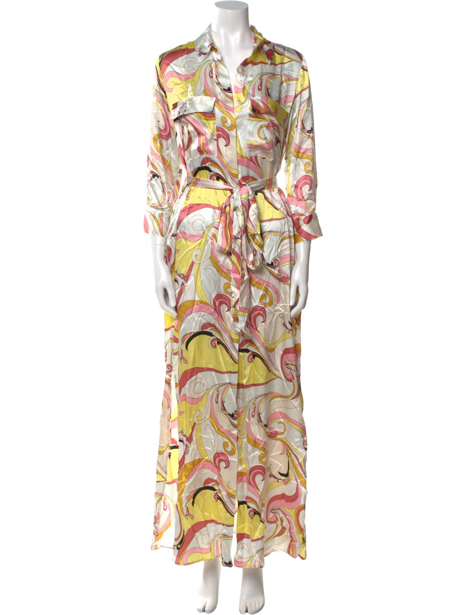 L'Agence Silk Long Dress