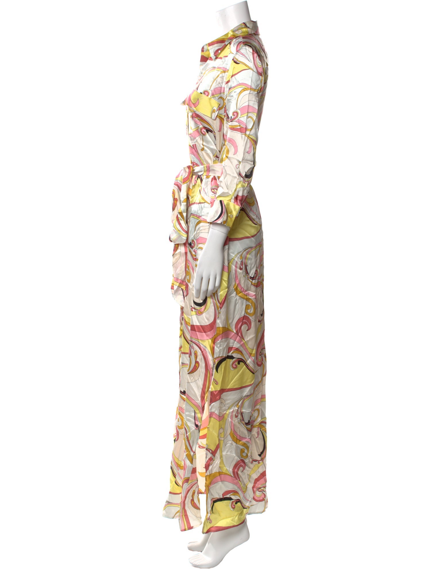 L'Agence Silk Long Dress