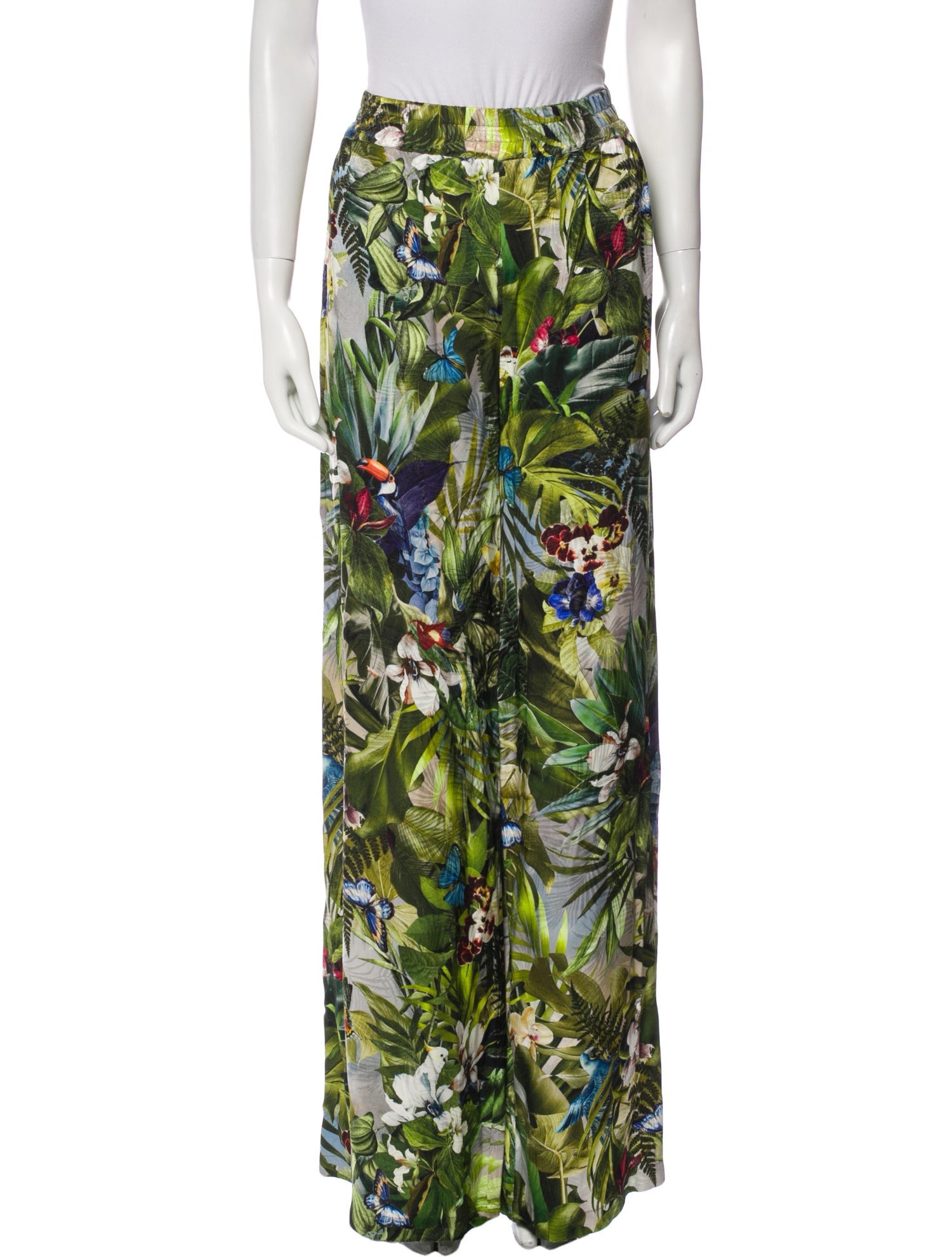 L'Agence Printed Wide Leg Pants