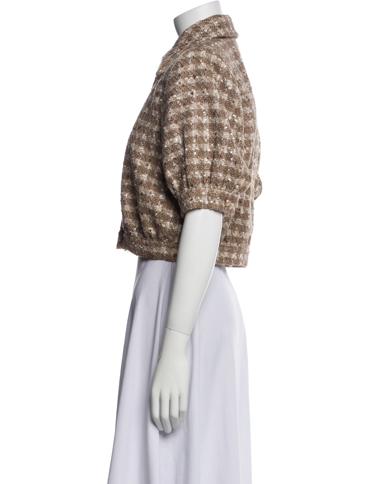 L'Agence Tweed Pattern Evening Jacket