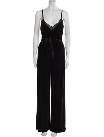 L'Agence Plunge Neckline Jumpsuit