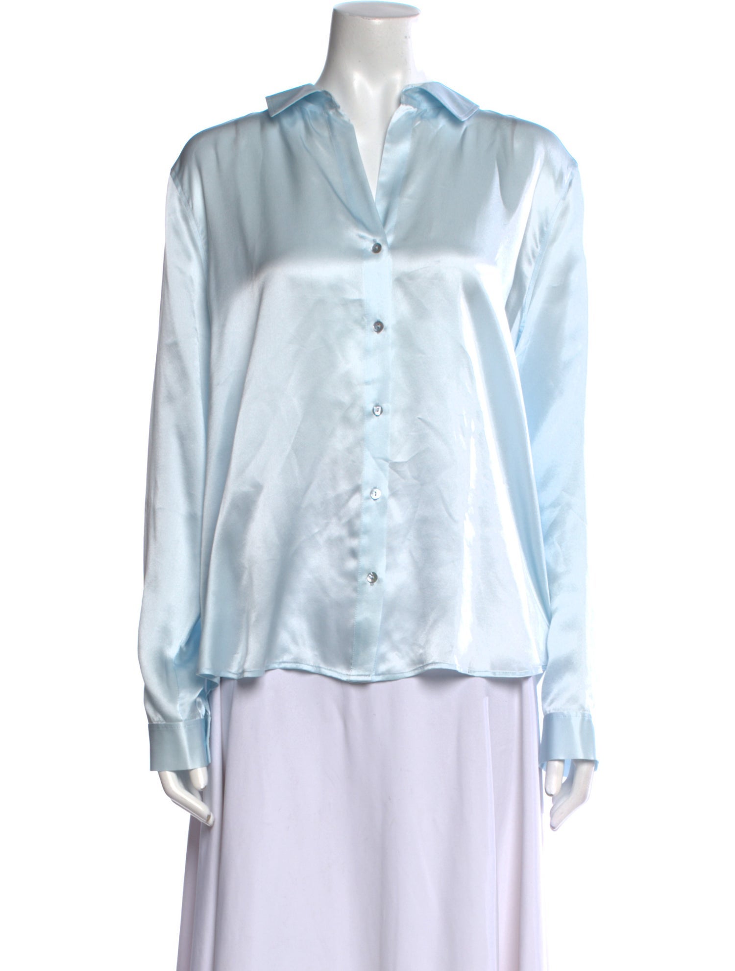 L'Agence Silk V-Neck Blouse
