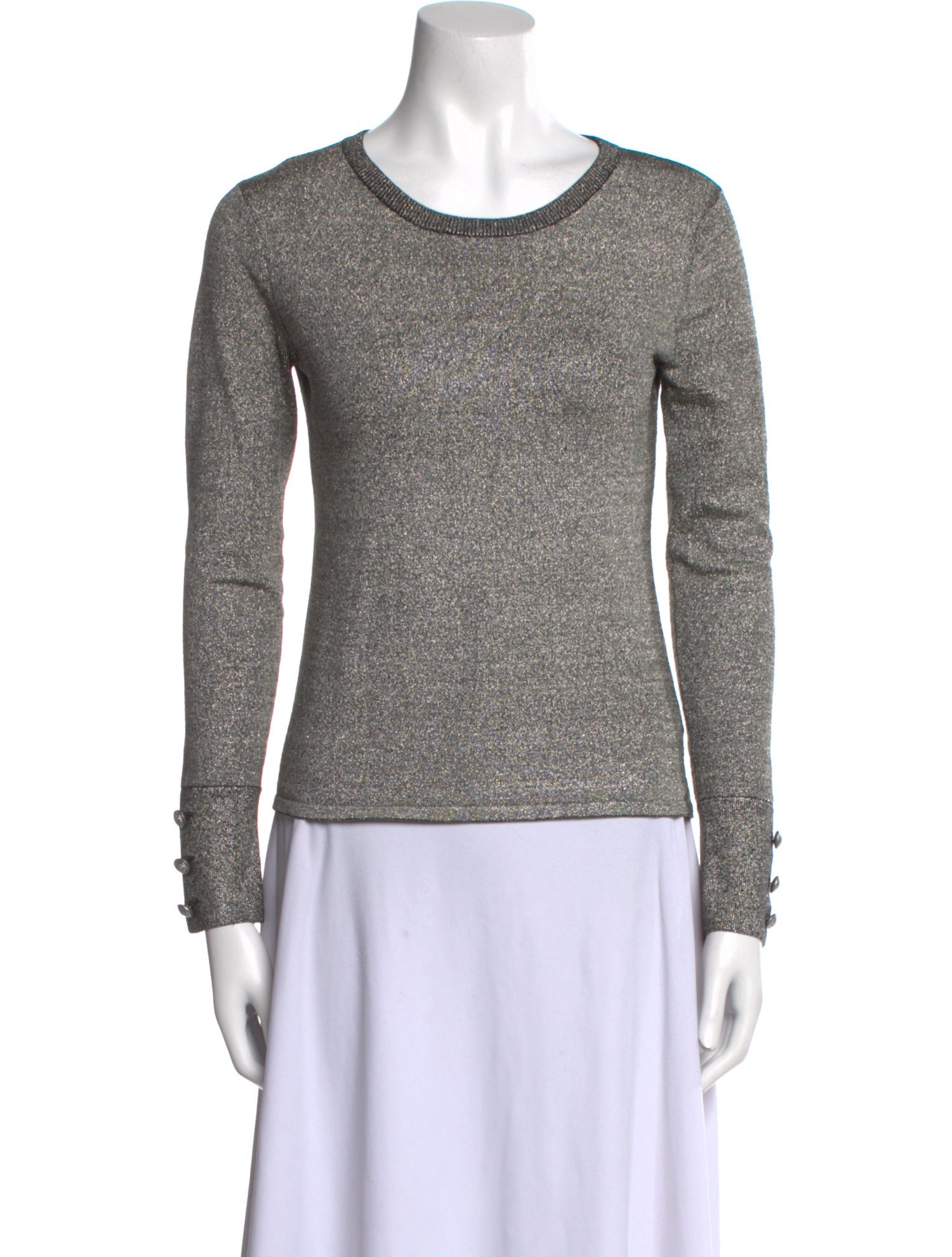 L'Agence Scoop Neck Long Sleeve Sweatshirt