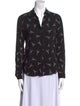L'Agence Printed Long Sleeve Button-Up Top