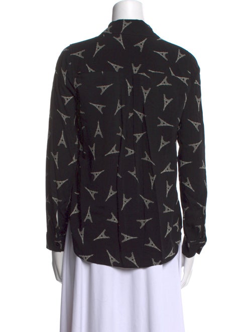 L'Agence Printed Long Sleeve Button-Up Top