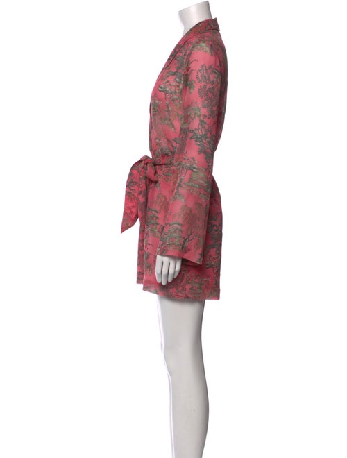 L'Agence Printed V-Neck Romper