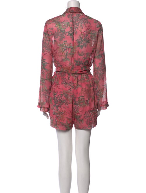 L'Agence Printed V-Neck Romper