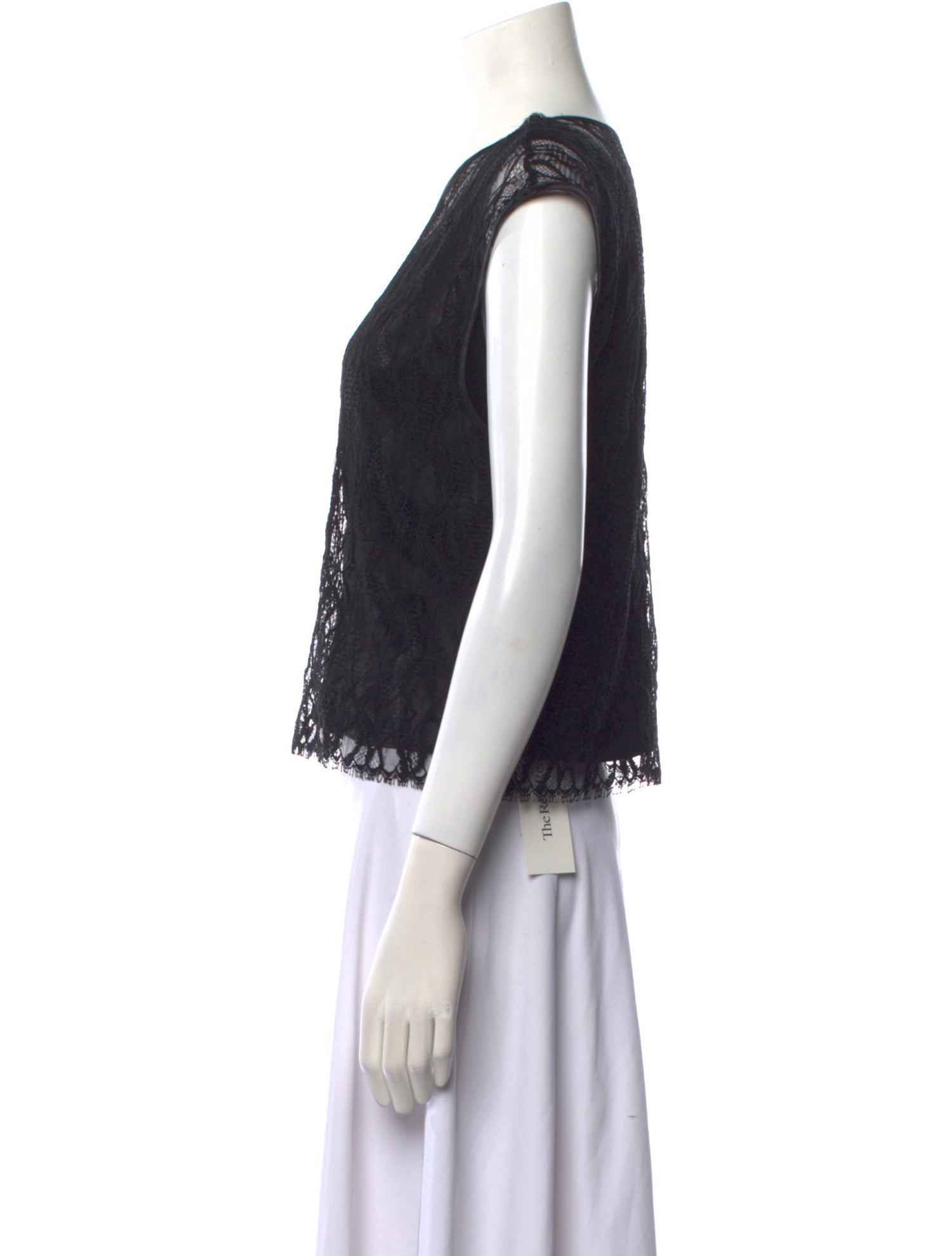 L'Agence Scoop Neck Sleeveless Crop Top