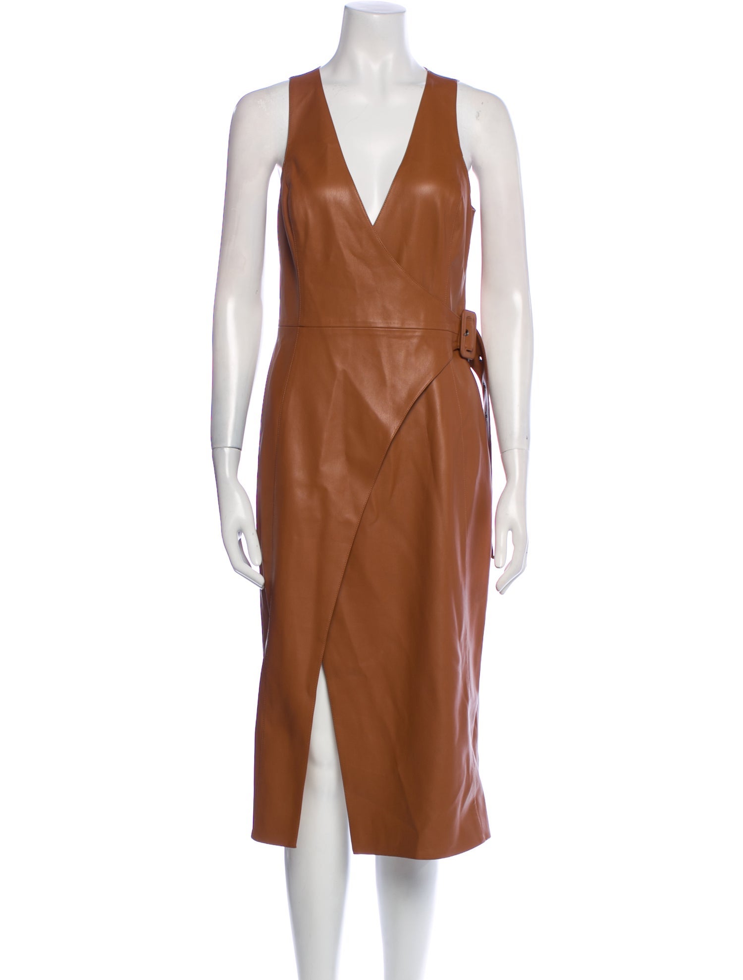 L'Agence V-Neck Midi Length Dress w/ Tags