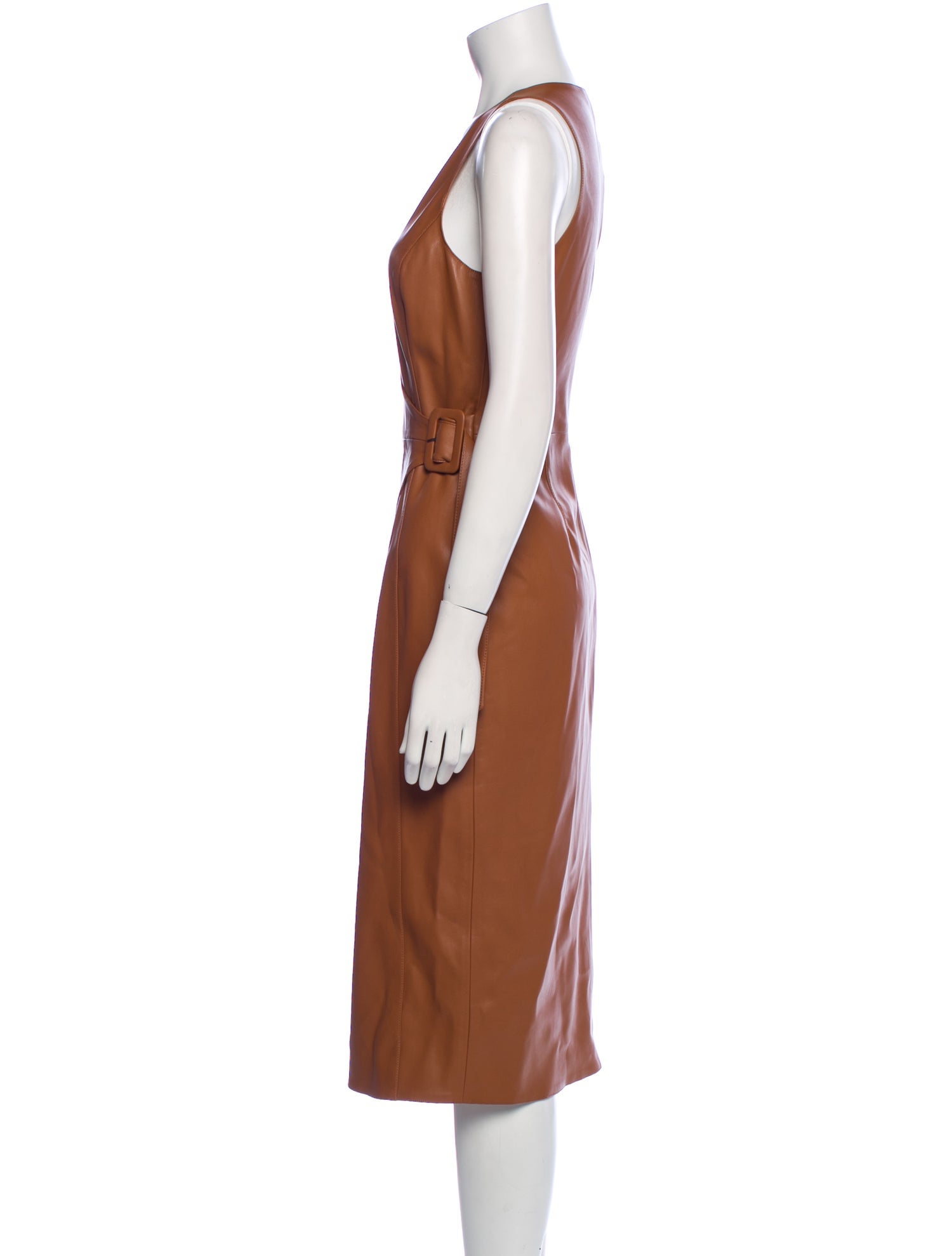 L'Agence V-Neck Midi Length Dress w/ Tags