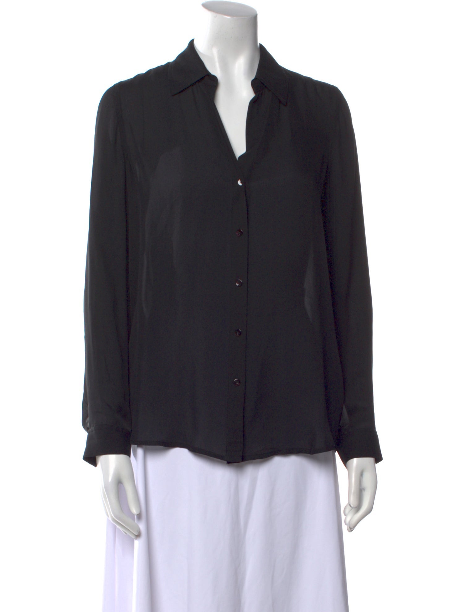 L'Agence Long Sleeve Button-Up Top