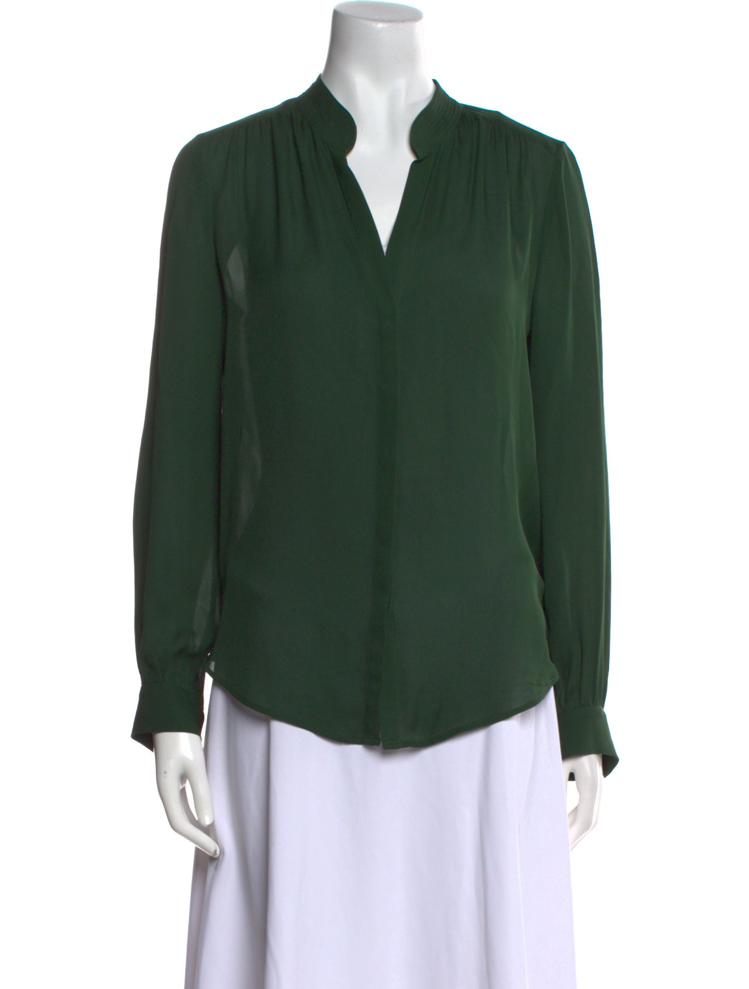 L'Agence Silk V-Neck Blouse
