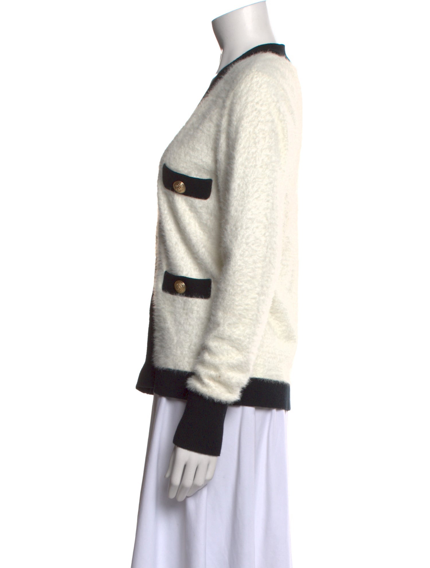 L'Agence Nylon V-Neck Sweater