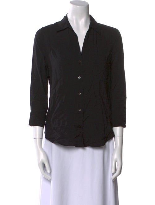 L'Agence Three-Quarter Sleeve Button-Up Top