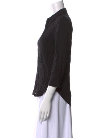 L'Agence Three-Quarter Sleeve Button-Up Top