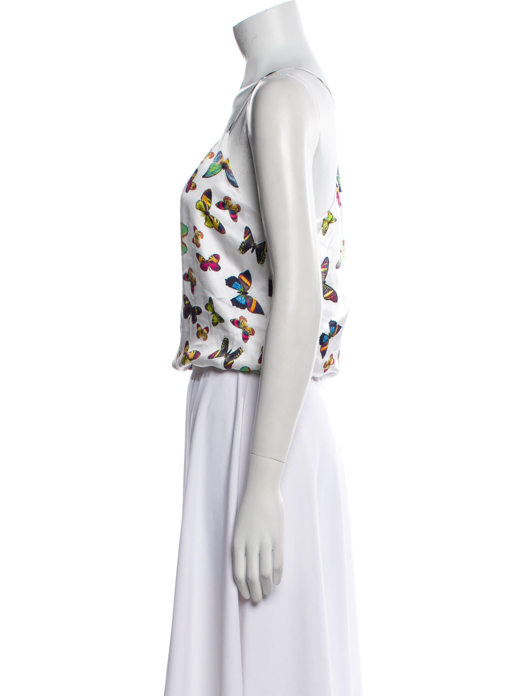 L'Agence Silk Floral Print Crop Top w/ Tags
