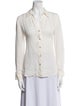L'Agence Silk Long Sleeve Button-Up Top