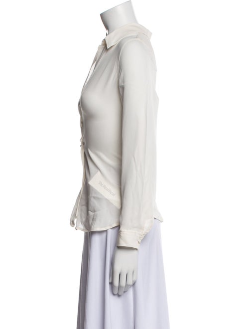 L'Agence Silk Long Sleeve Button-Up Top