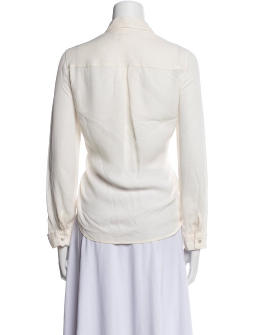 L'Agence Silk Long Sleeve Button-Up Top