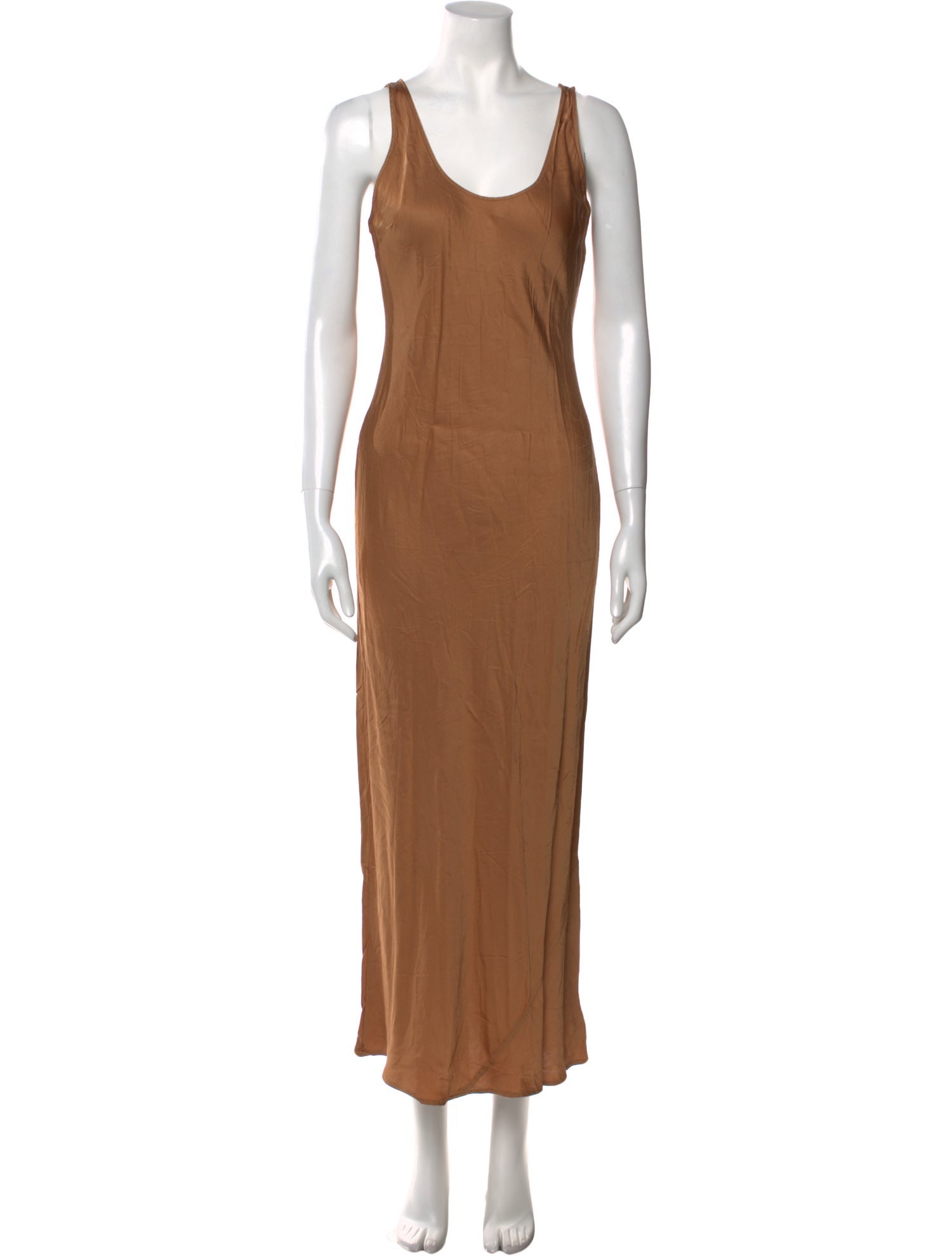 L'Agence Scoop Neck Long Dress