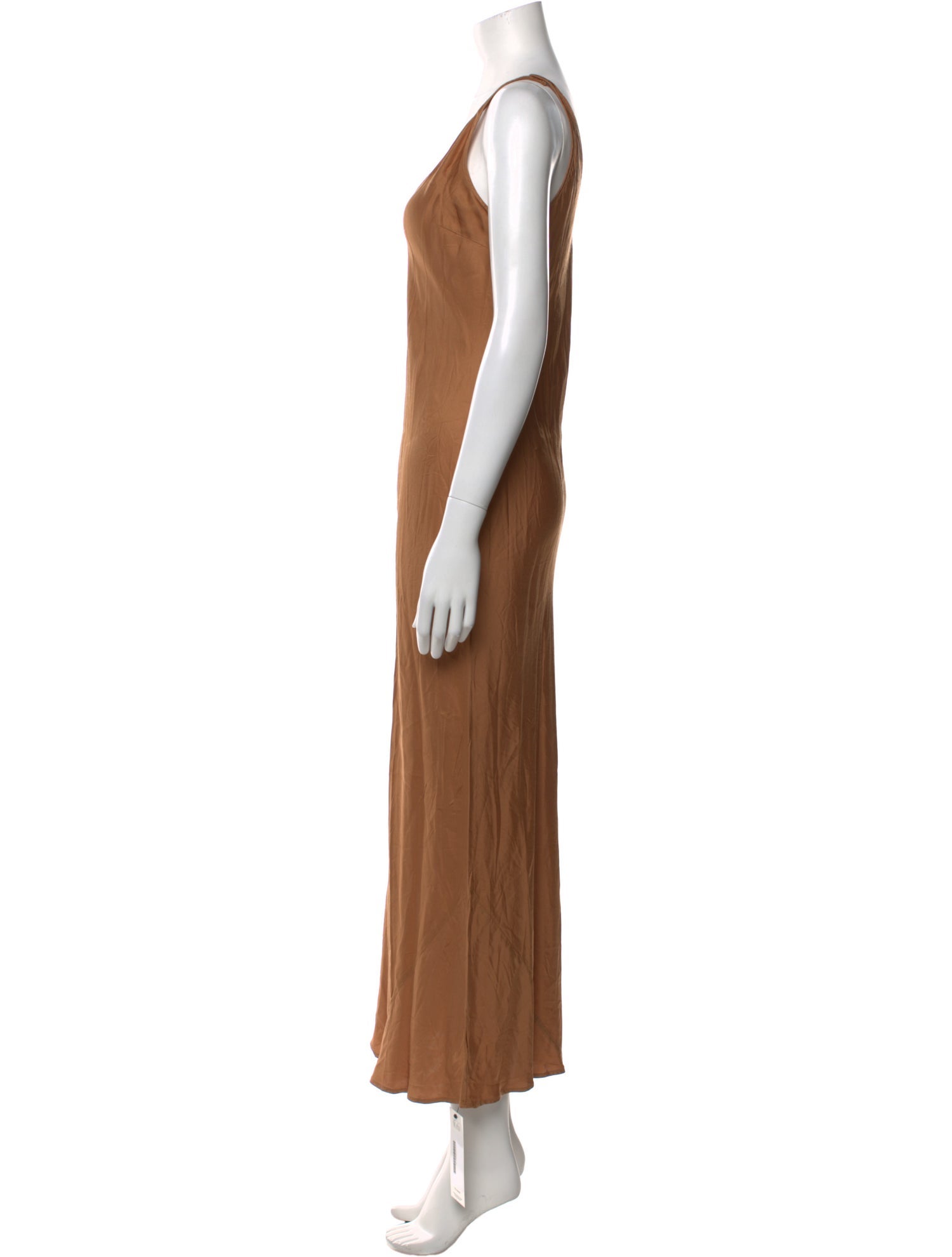 L'Agence Scoop Neck Long Dress