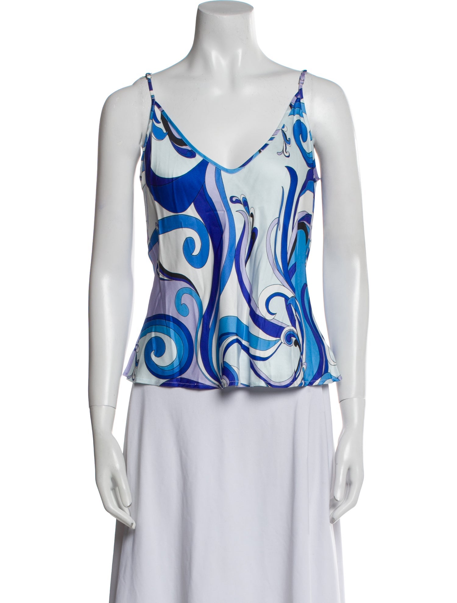 L'Agence Printed V-Neck Top w/ Tags