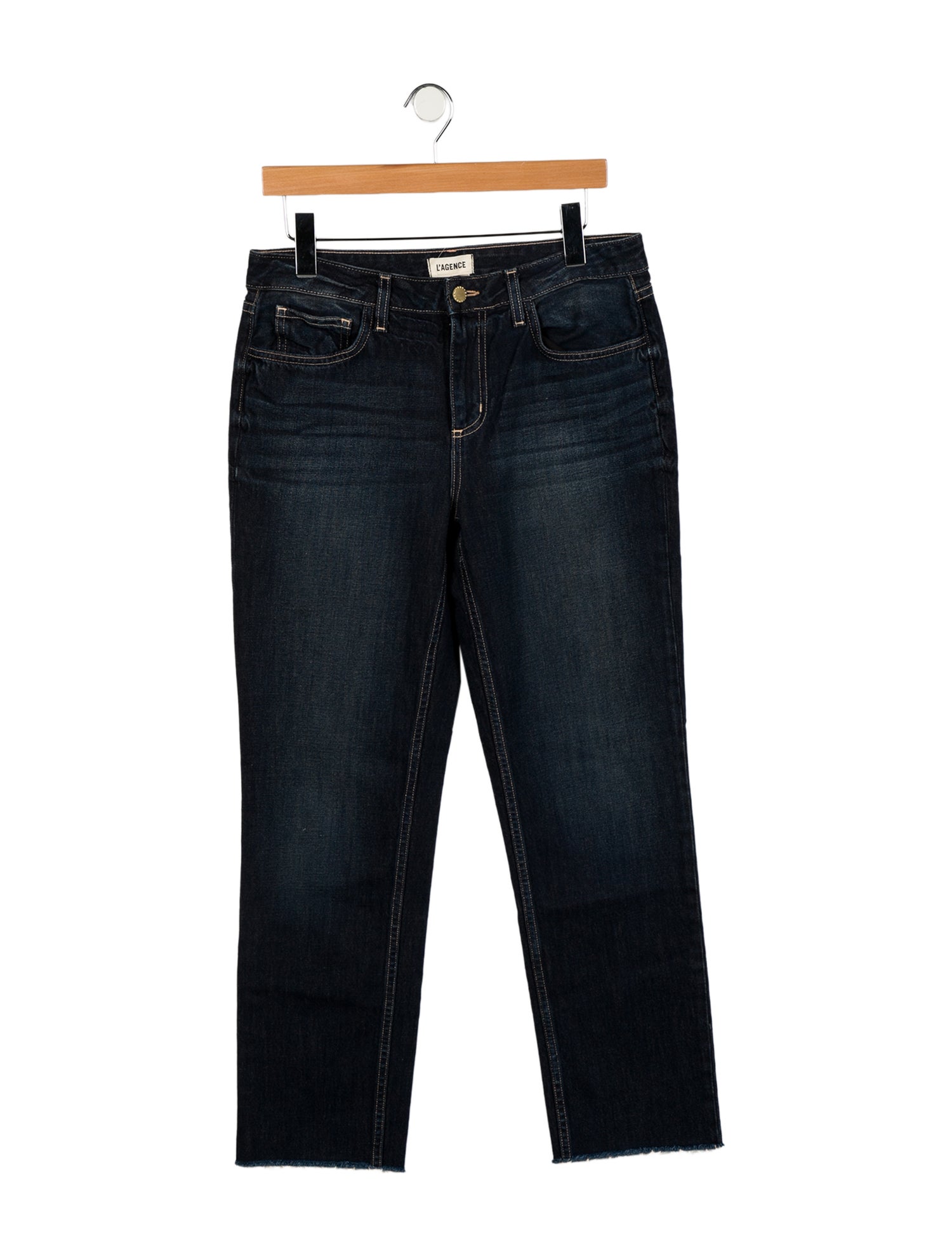 L'Agence Mid-Rise Straight Leg Jeans