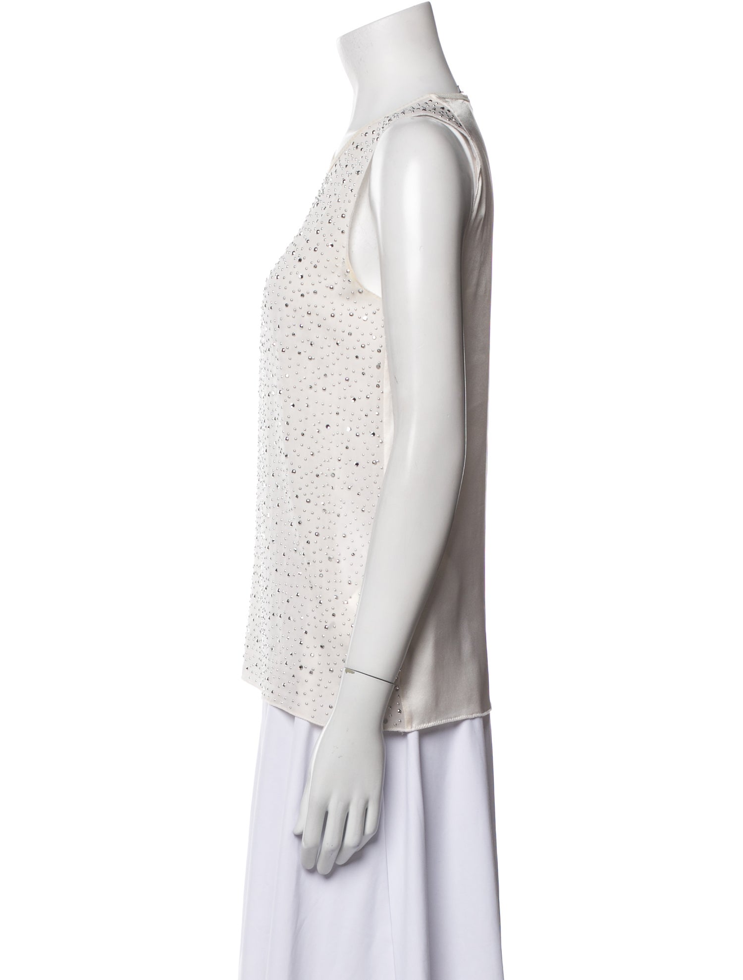 L'Agence Silk Scoop Neck Top