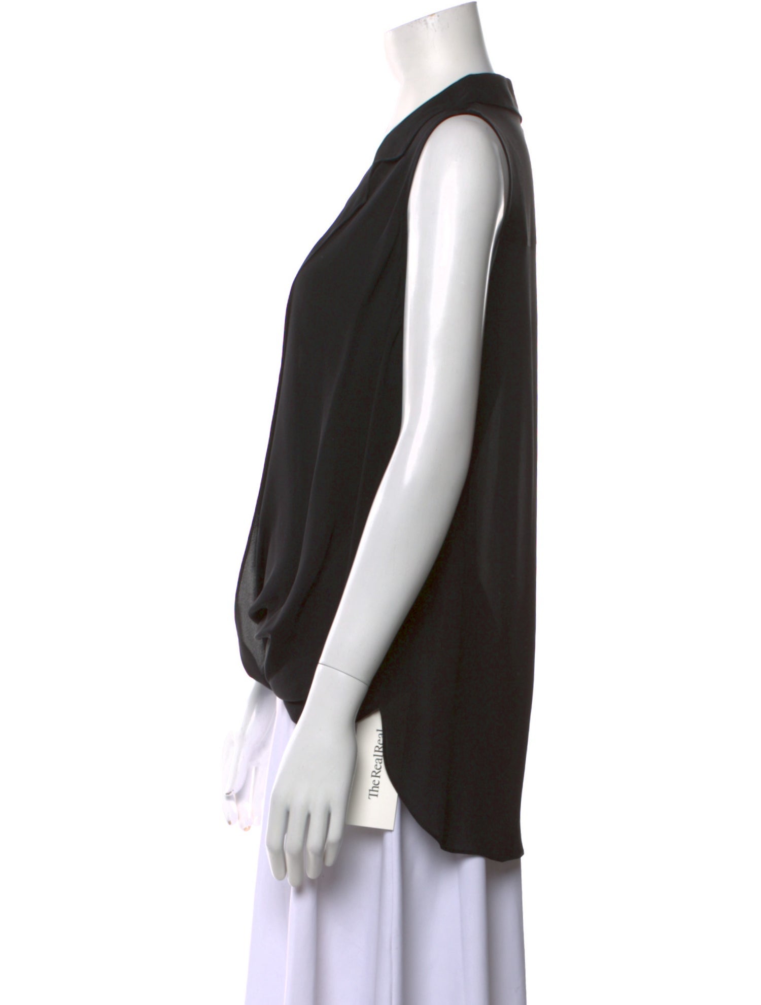 L'Agence Silk V-Neck Blouse