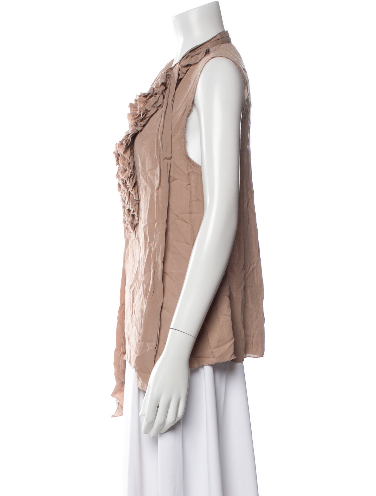 L'Agence Silk V-Neck Blouse