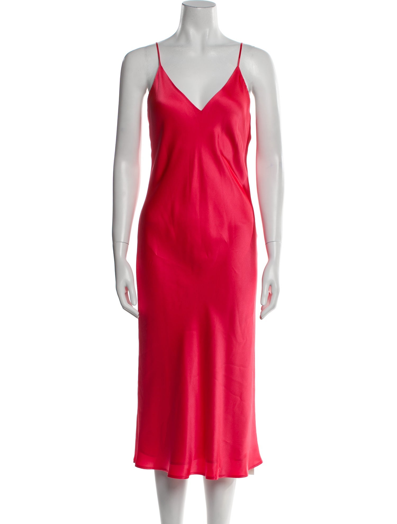 L'Agence Silk Midi Length Dress