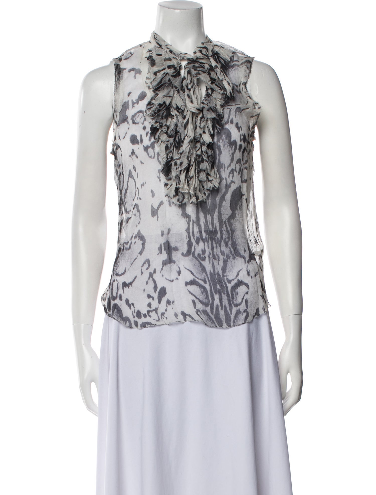 L'Agence Silk Printed Top