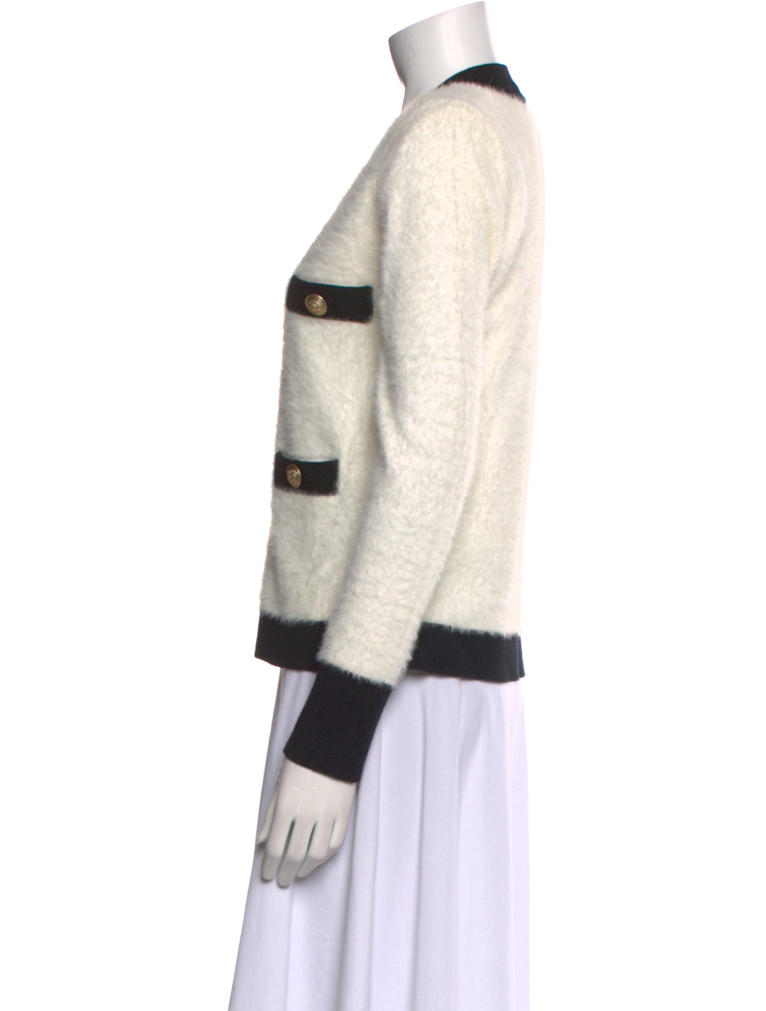 L'Agence Nylon Colorblock Pattern Sweater