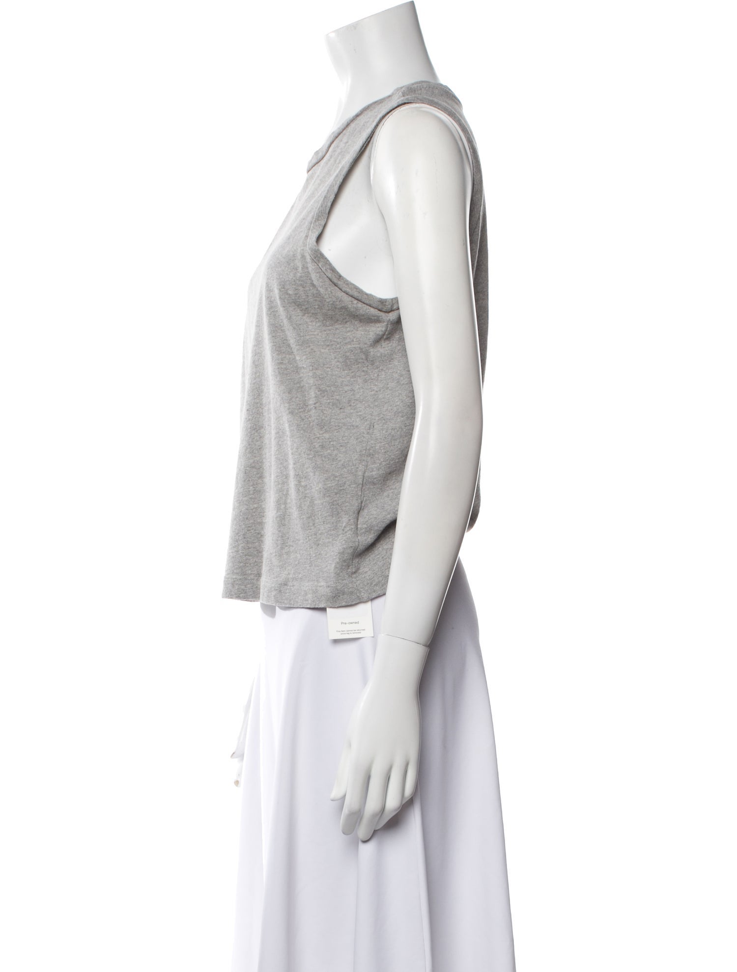 L'Agence Scoop Neck Sleeveless Top
