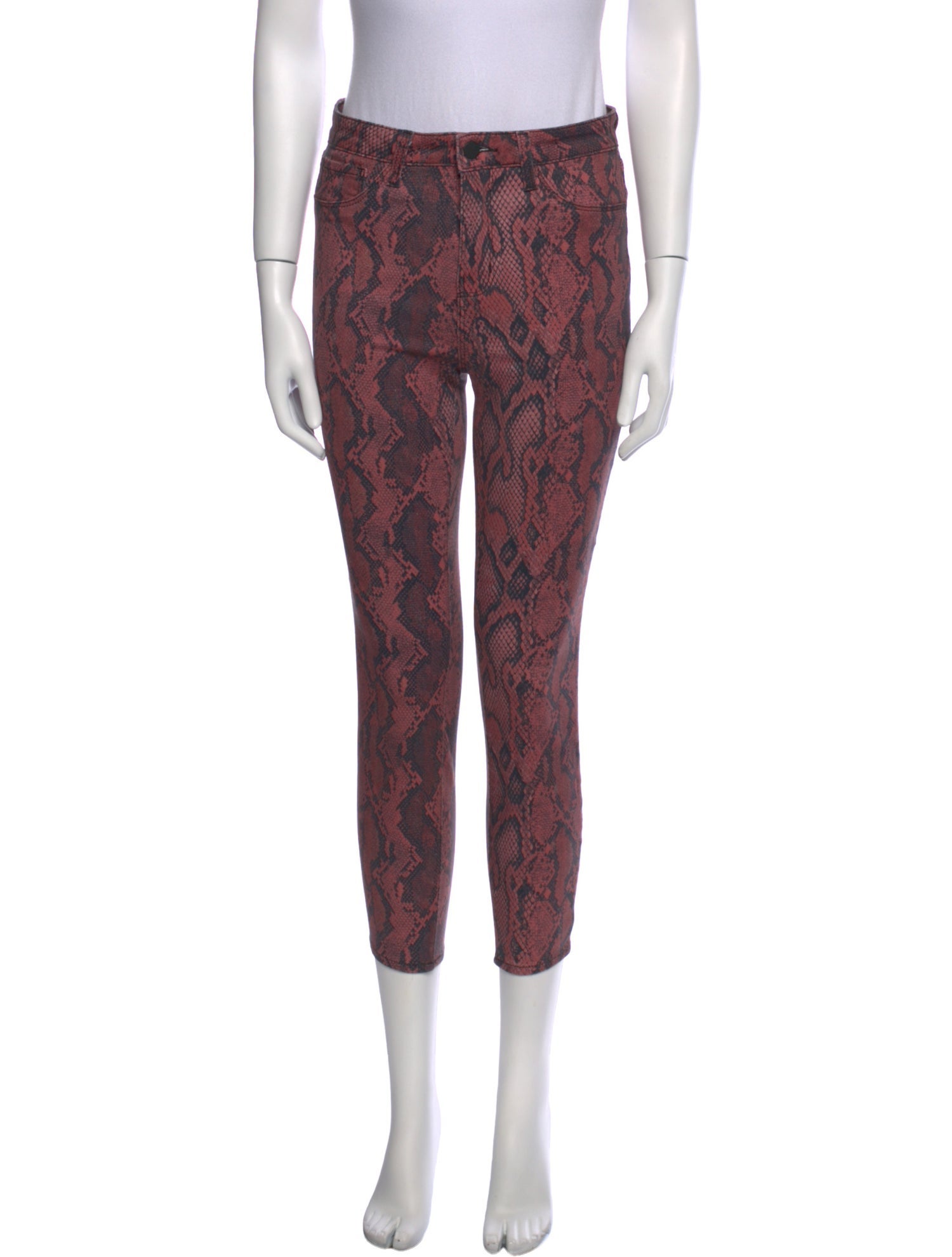 L'Agence Animal Print Skinny Leg Pants