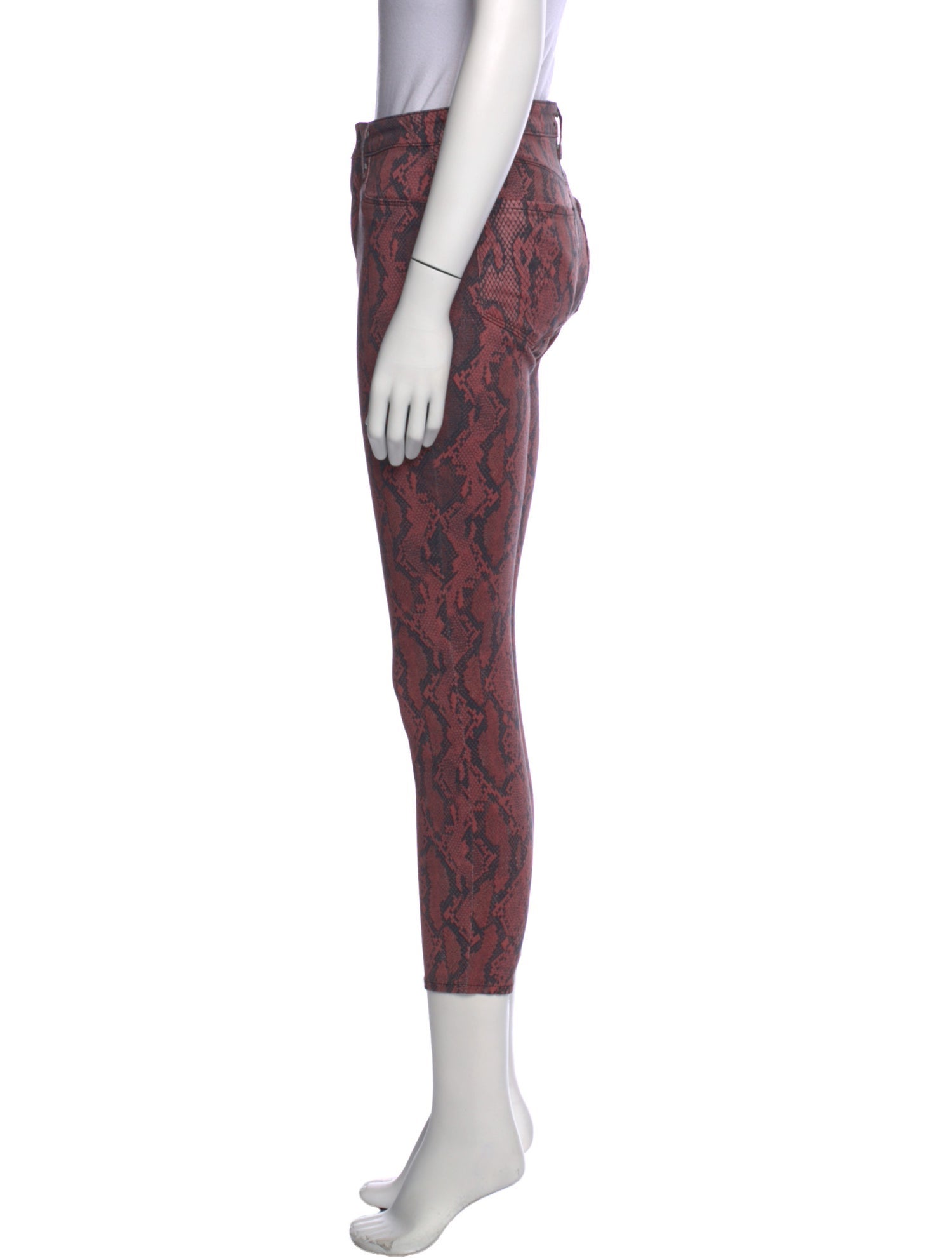 L'Agence Animal Print Skinny Leg Pants