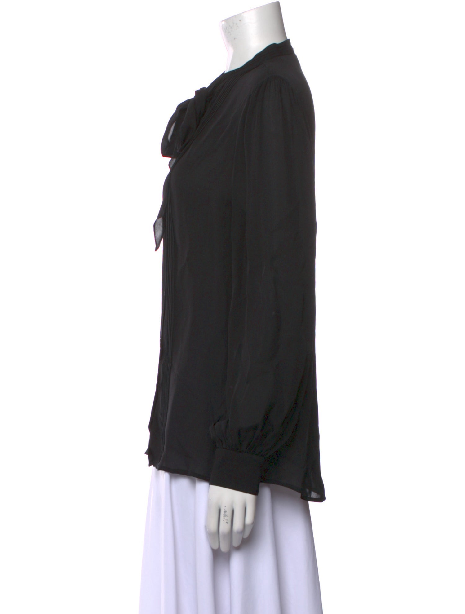 L'Agence Silk Long Sleeve Button-Up Top