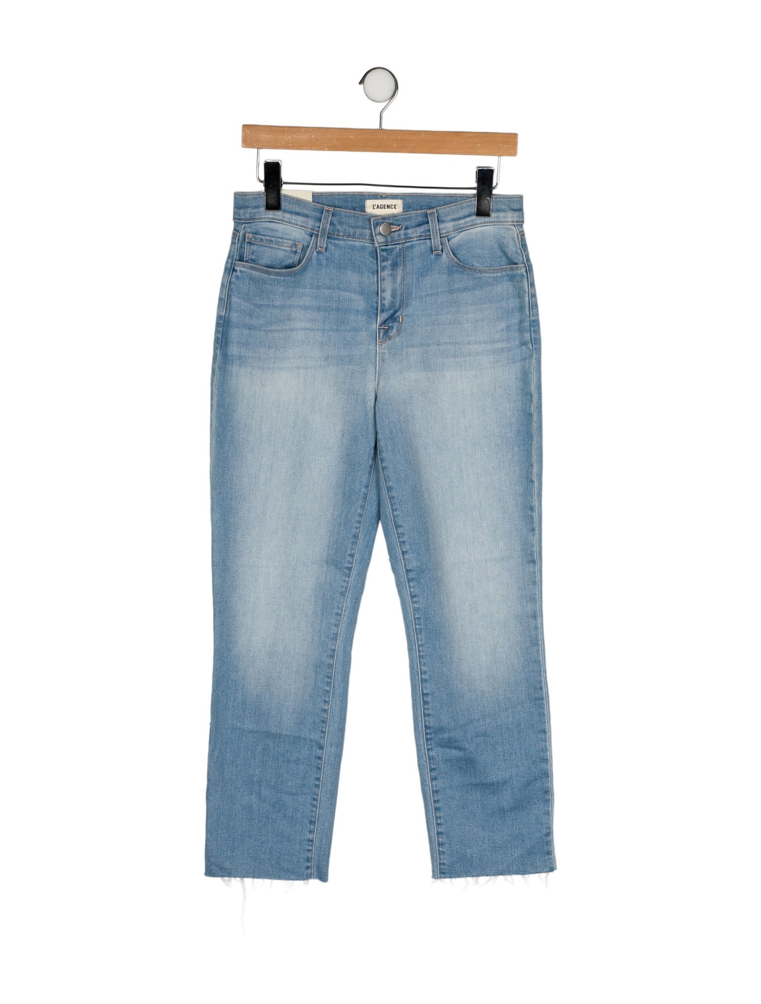 L'Agence Mid-Rise Straight Leg Jeans