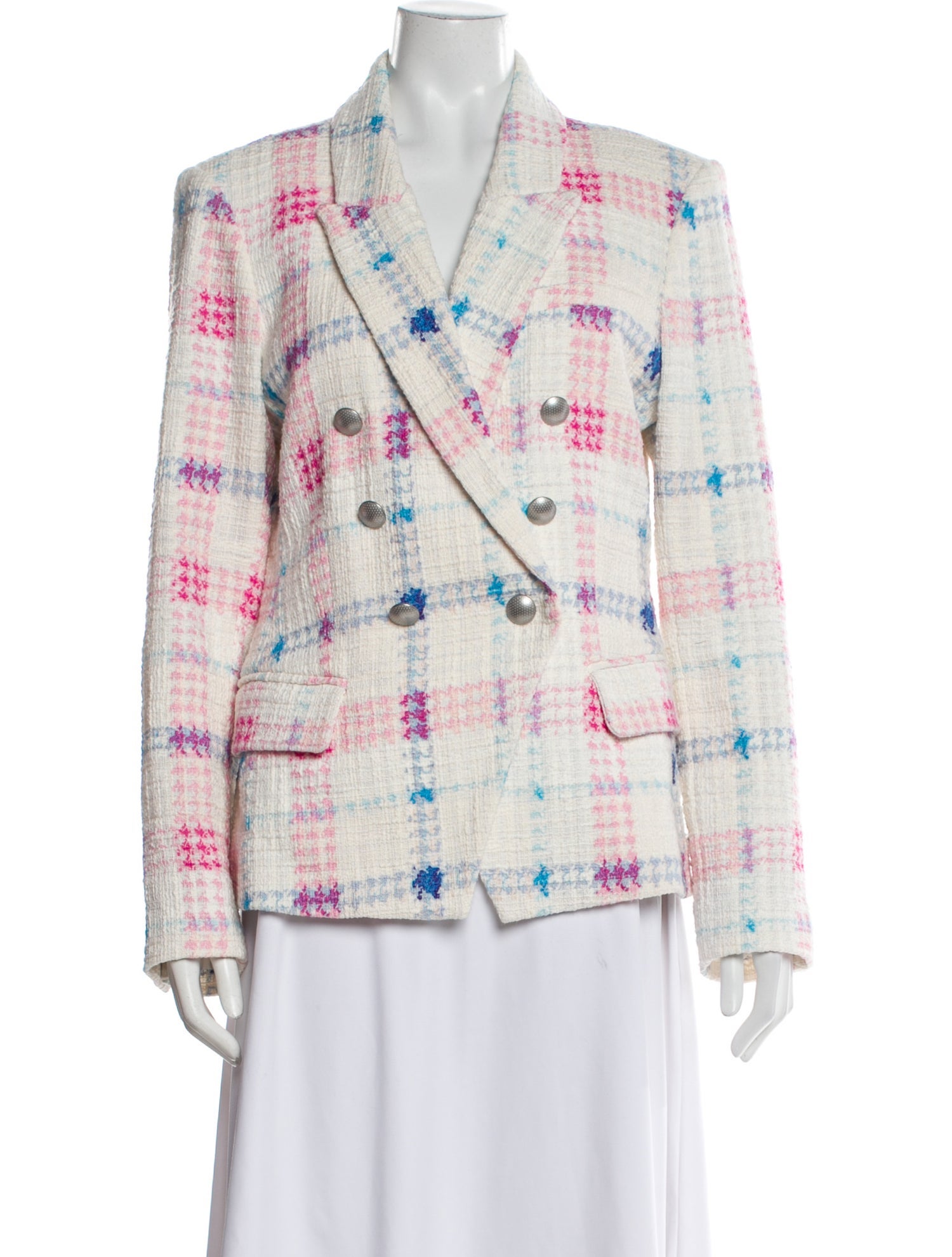 L'Agence Plaid Print Blazer