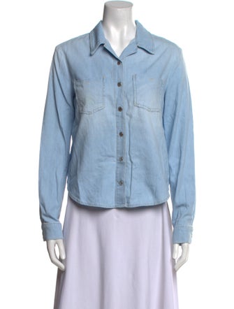 L'Agence Long Sleeve Button-Up Top