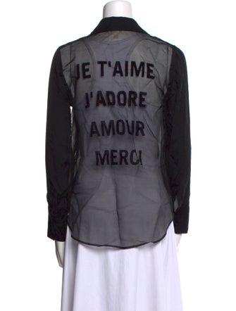 L'Agence Silk Long Sleeve Button-Up Top