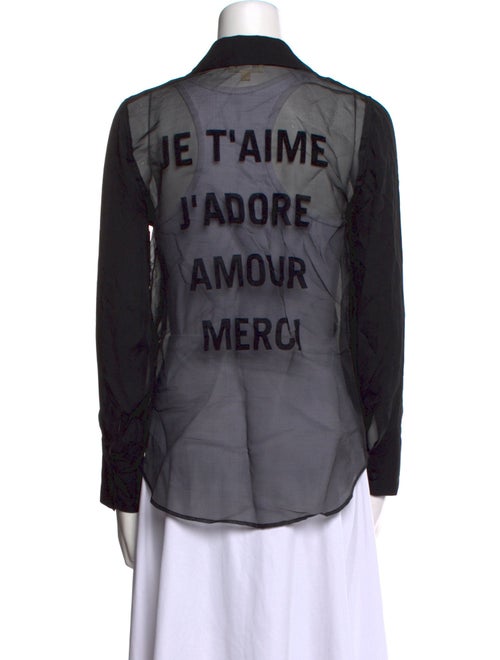 L'Agence Silk Long Sleeve Button-Up Top