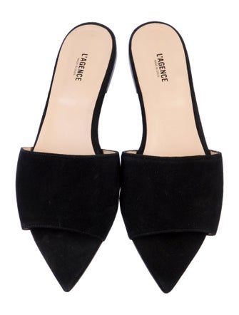 L'Agence Suede Mules