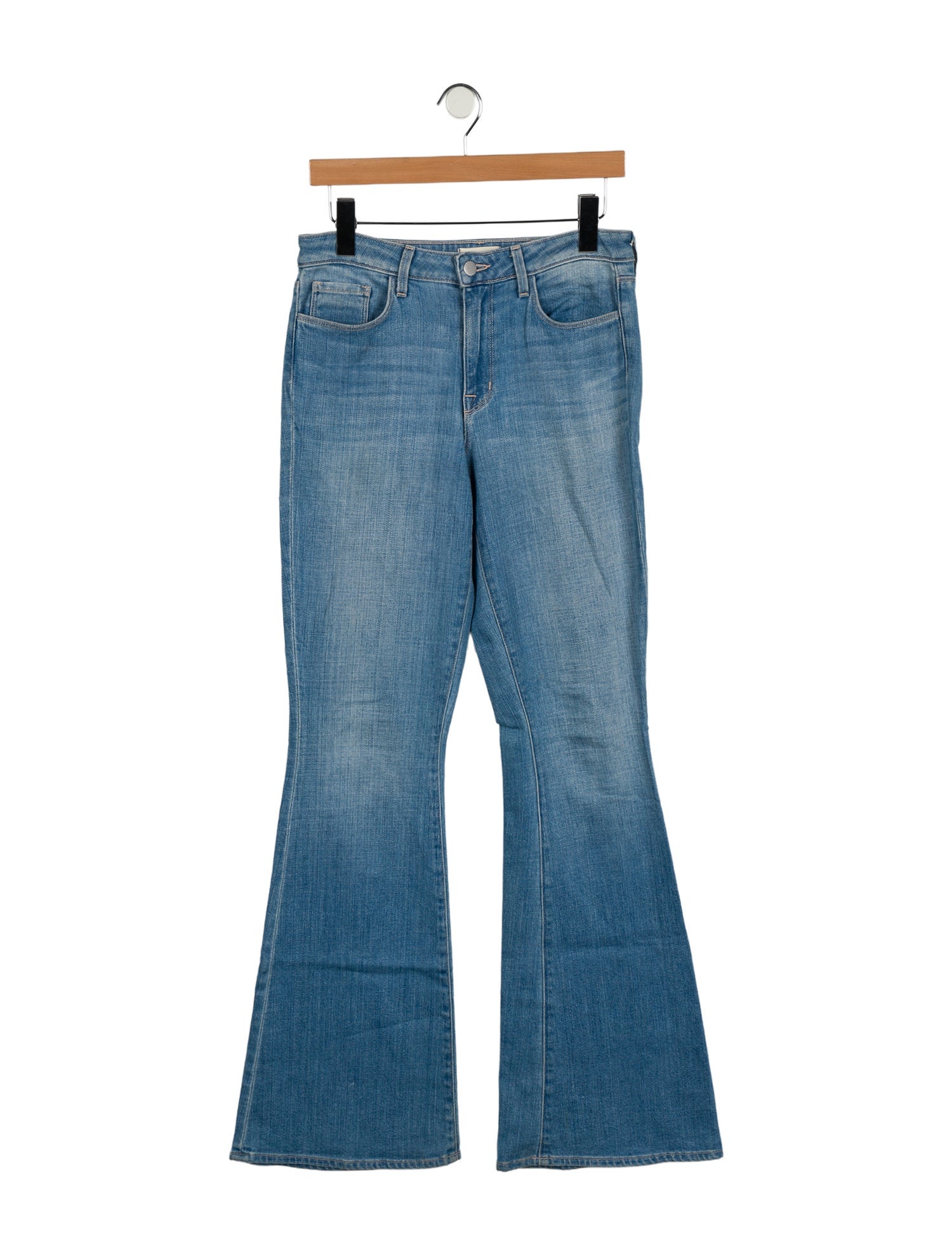 L'Agence Mid-Rise Wide Leg Jeans