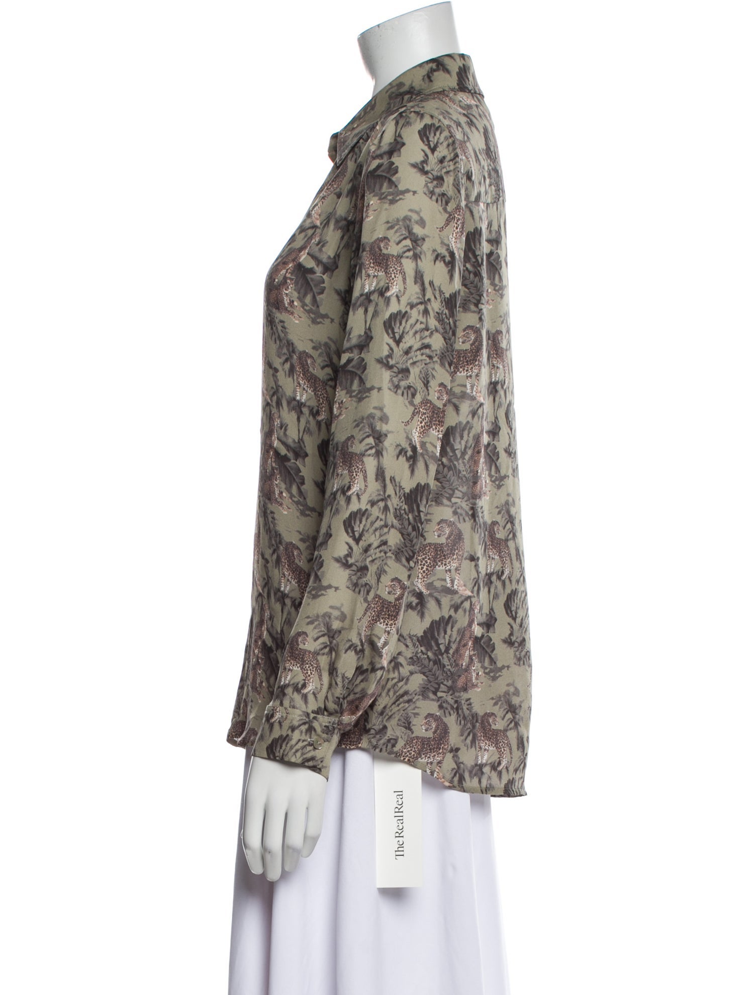 L'Agence Silk Printed Blouse