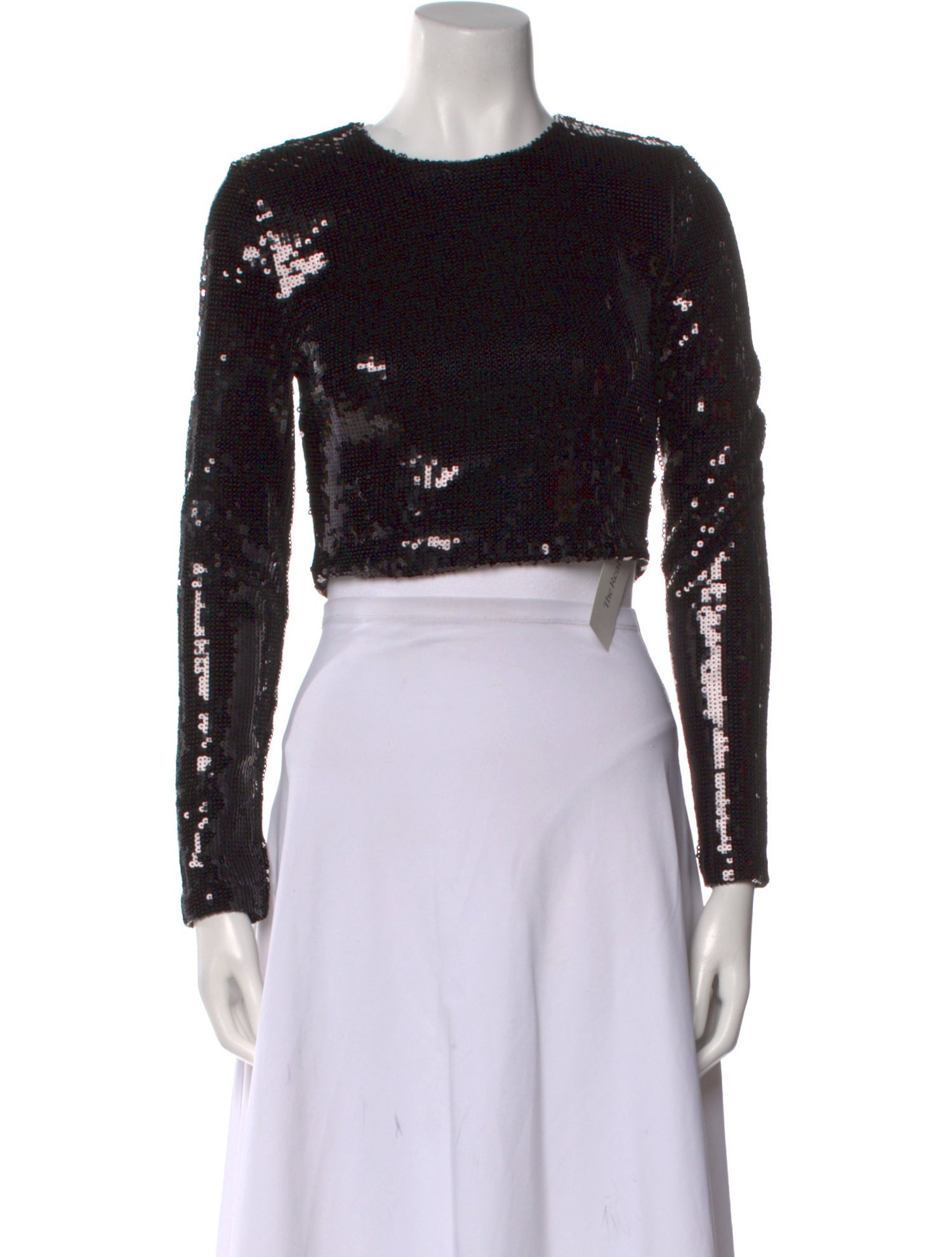 L'Agence Crew Neck Long Sleeve Crop Top w/ Tags