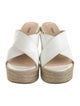 L'Agence Embossed Leather Cutout Accent Espadrilles