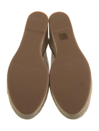 L'Agence Embossed Leather Cutout Accent Espadrilles