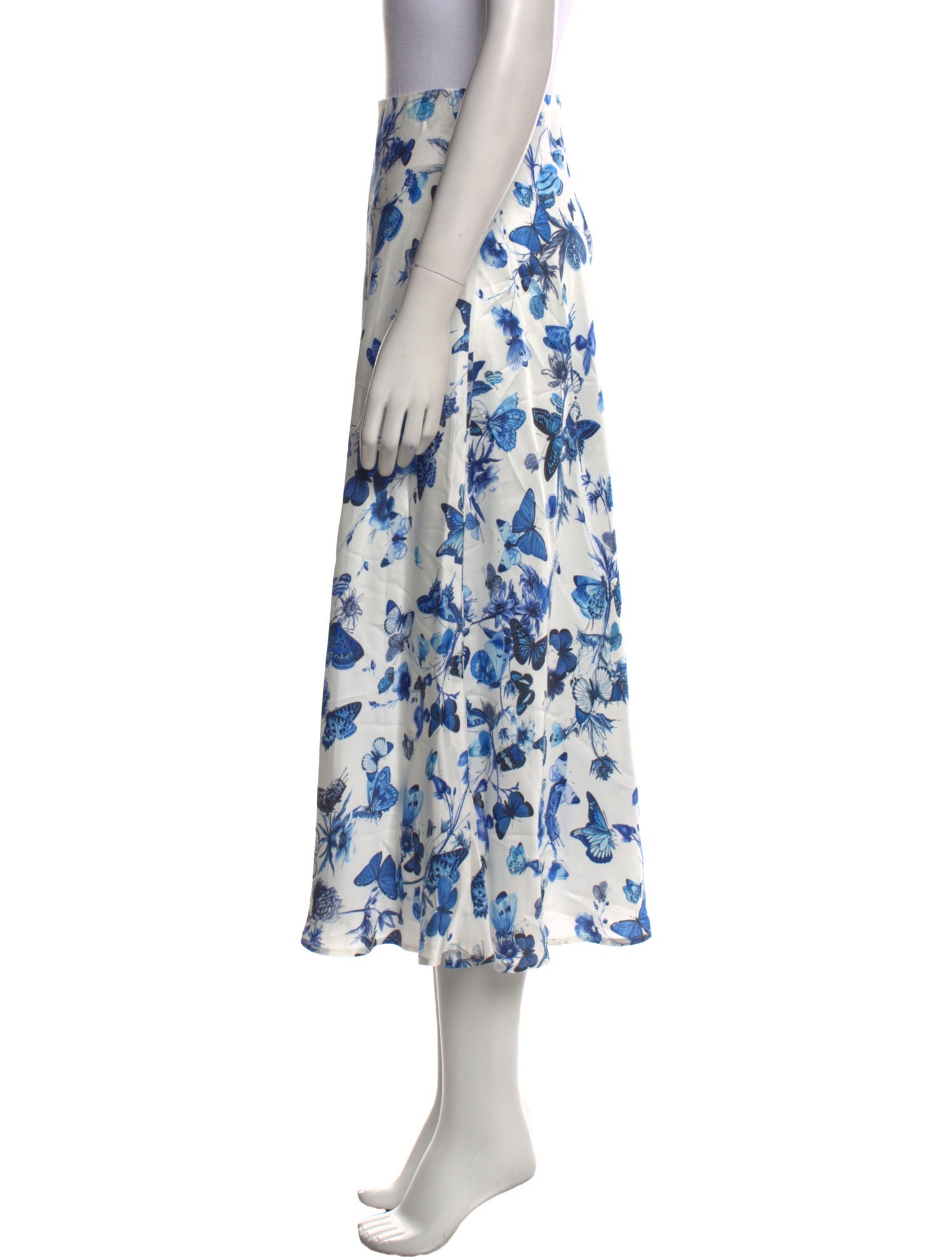 L'Agence Printed Midi Length Skirt